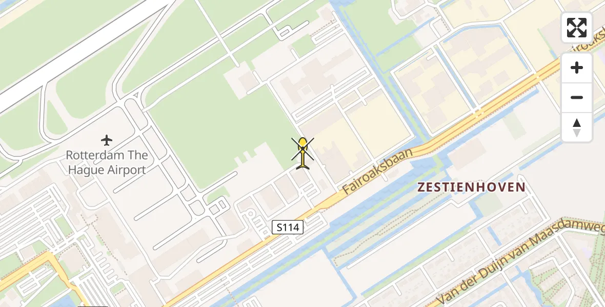 Routekaart van de vlucht: Lifeliner 2 naar Rotterdam The Hague Airport