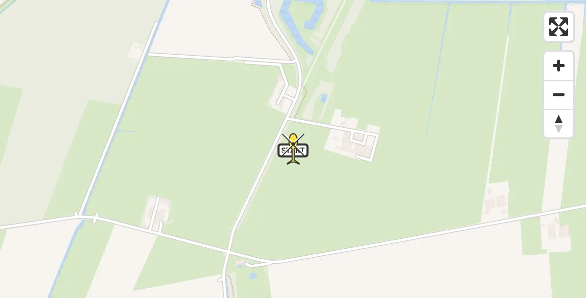 Routekaart van de vlucht: Lifeliner 3 naar Vuren, Molenweg