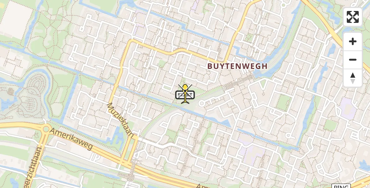 Routekaart van de vlucht: Lifeliner 2 naar Zoetermeer, Schubertrode