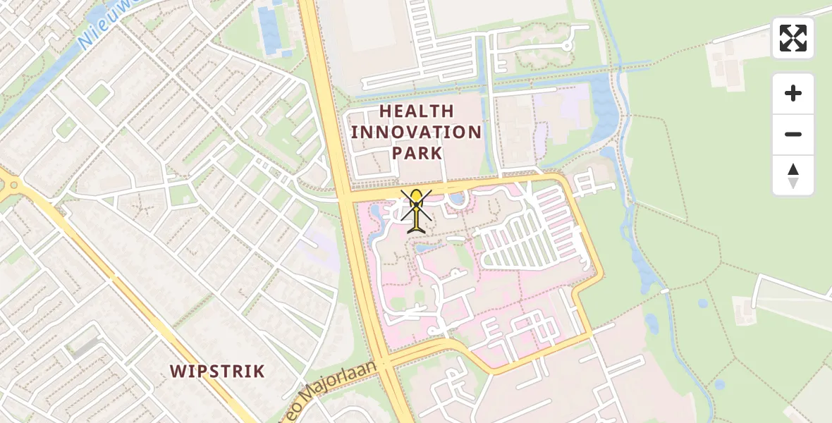 Routekaart van de vlucht: Lifeliner 1 naar Zwolle