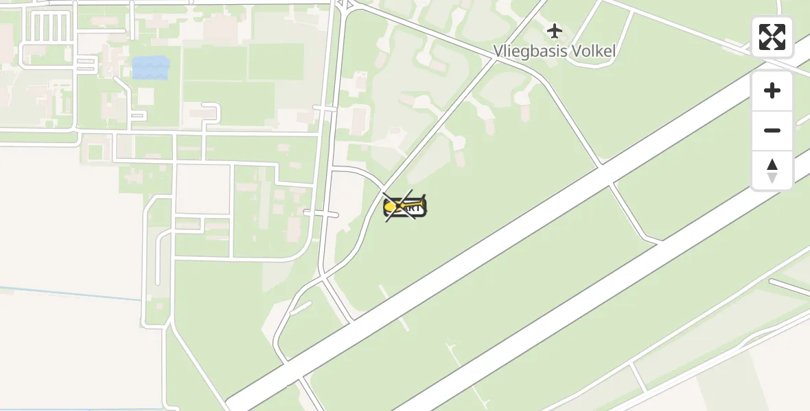 Routekaart van de vlucht: Lifeliner 3 naar Vliegbasis Volkel, Zeelandsedijk