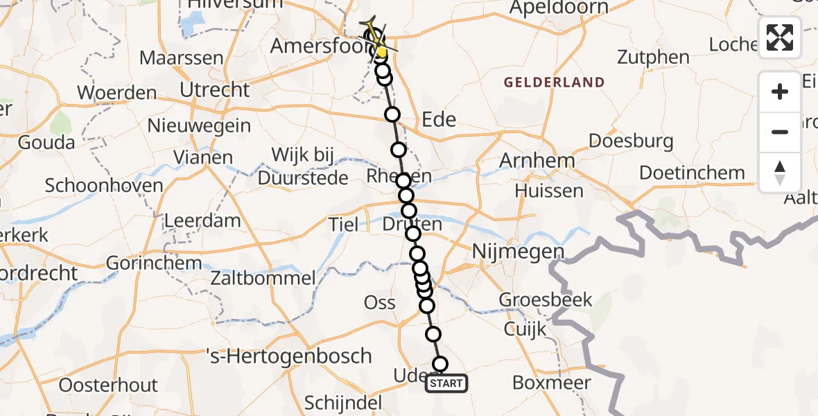 Routekaart van de vlucht: Lifeliner 3 naar Terschuur, Sandersstraat