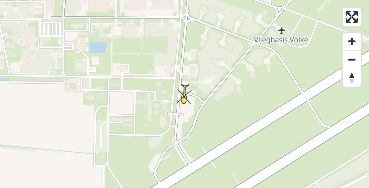 Routekaart van de vlucht: Lifeliner 3 naar Vliegbasis Volkel