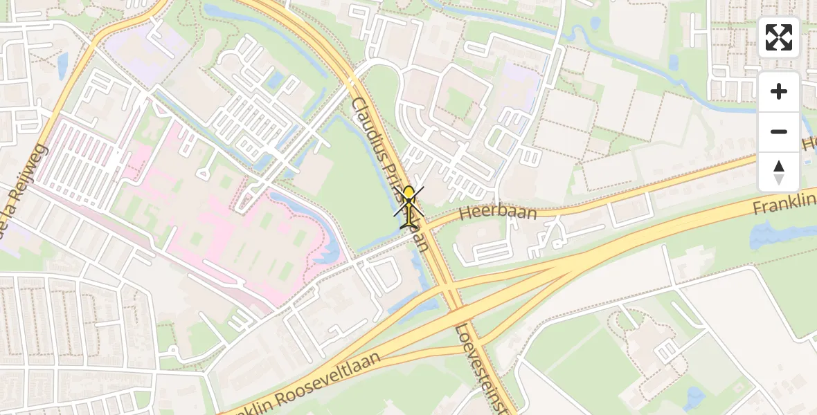 Routekaart van de vlucht: Lifeliner 2 naar Breda