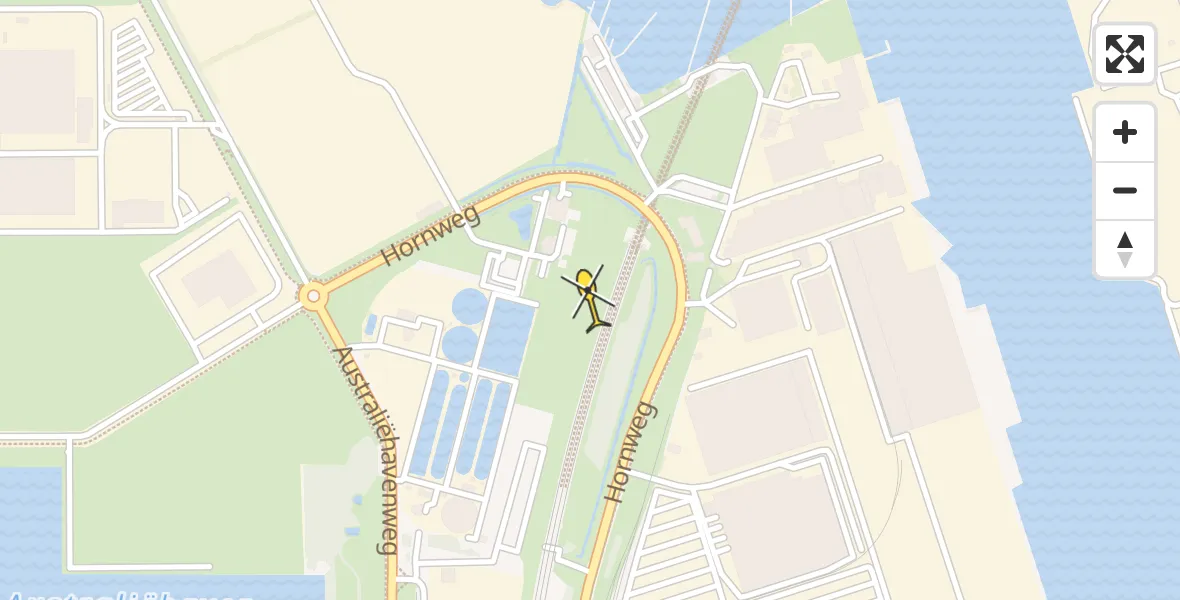 Routekaart van de vlucht: Lifeliner 1 naar Amsterdam Heliport