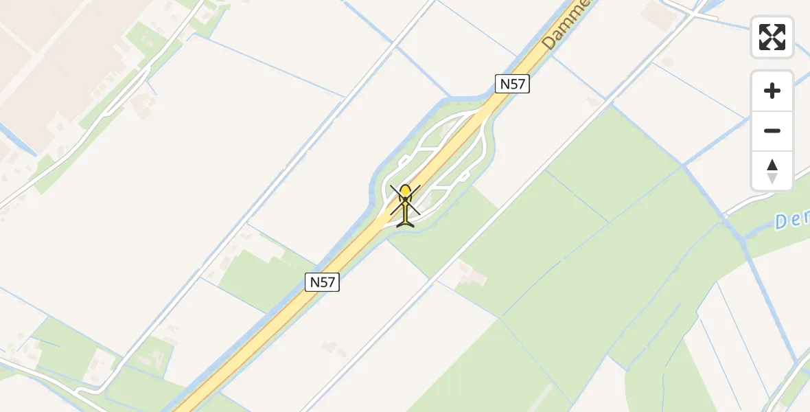 Routekaart van de vlucht: Lifeliner 2 naar Vierpolders