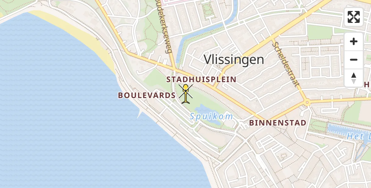 Routekaart van de vlucht: Lifeliner 2 naar Vlissingen