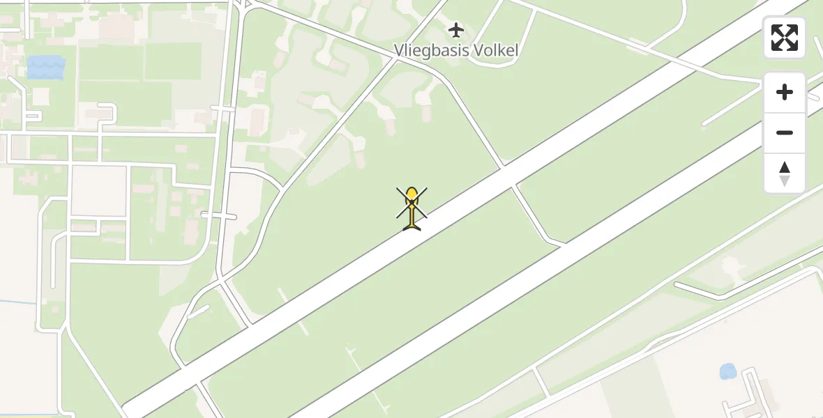 Routekaart van de vlucht: Lifeliner 3 naar Vliegbasis Volkel