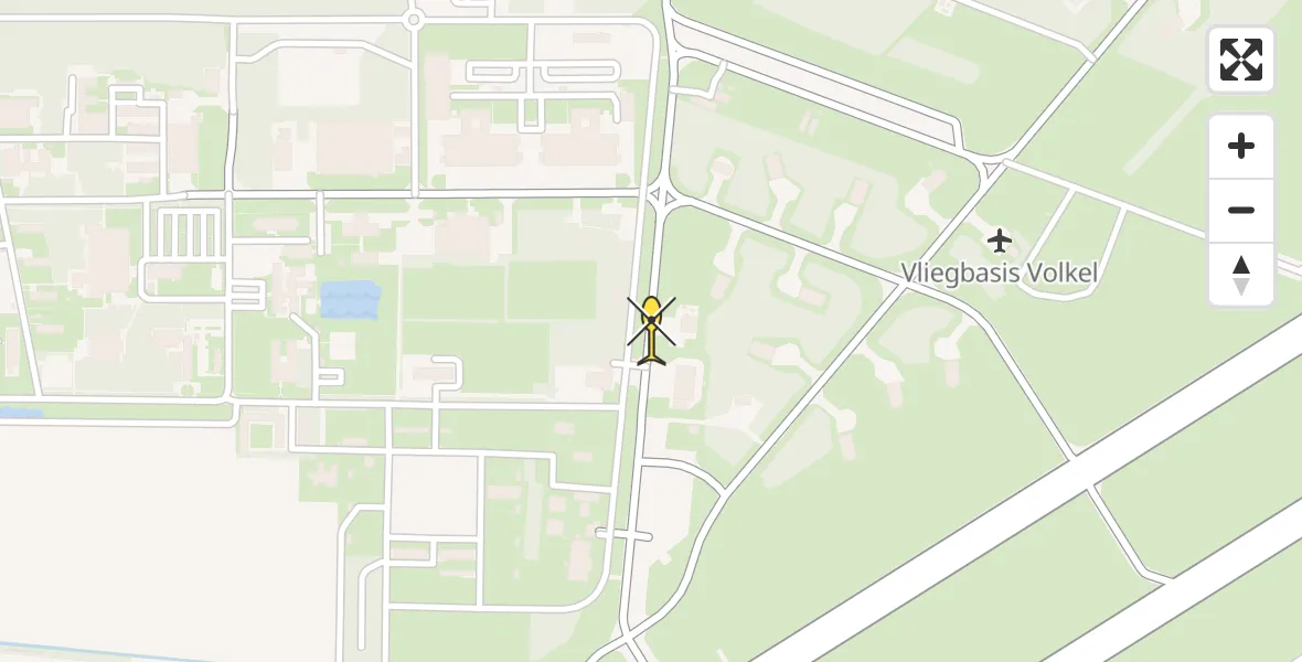 Routekaart van de vlucht: Lifeliner 3 naar Vliegbasis Volkel