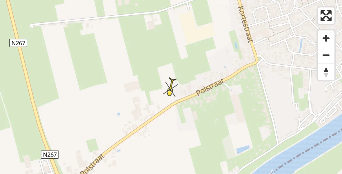 Routekaart van de vlucht: Lifeliner 3 naar Wijk en Aalburg