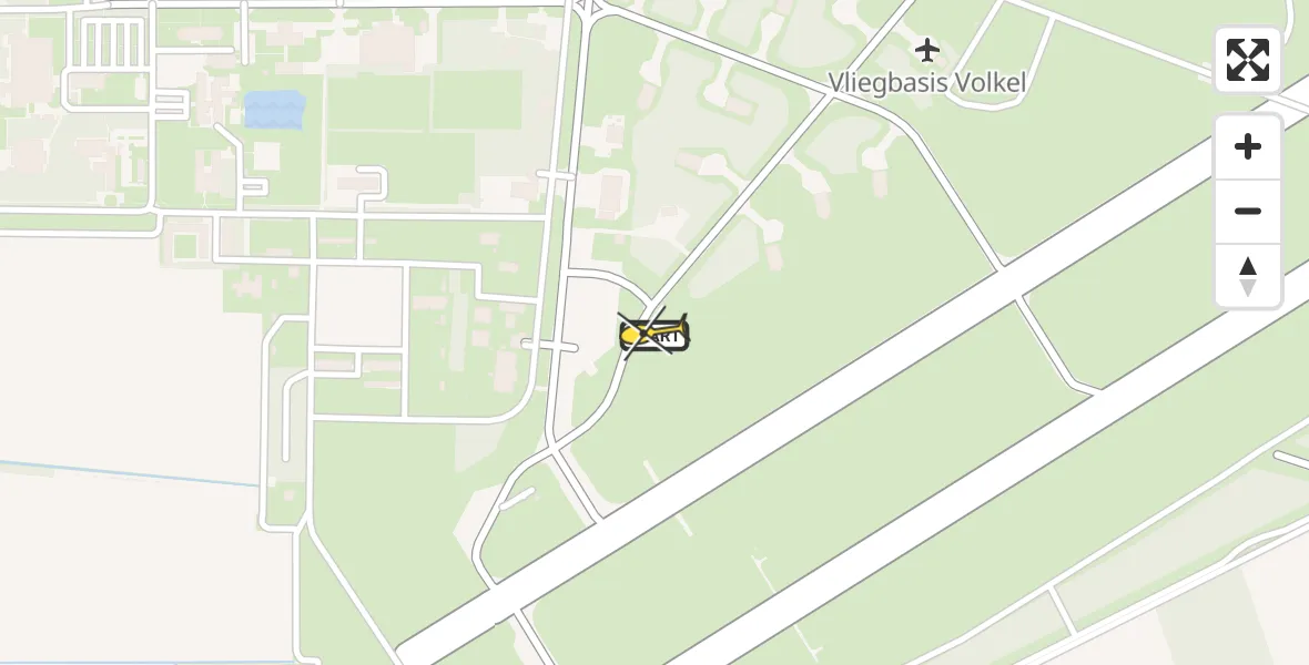 Routekaart van de vlucht: Lifeliner 3 naar Vliegbasis Volkel, Zeelandsedijk