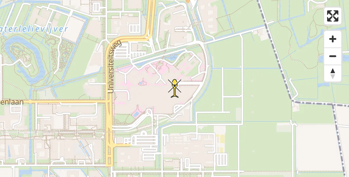 Routekaart van de vlucht: Lifeliner 1 naar Universitair Medisch Centrum Utrecht