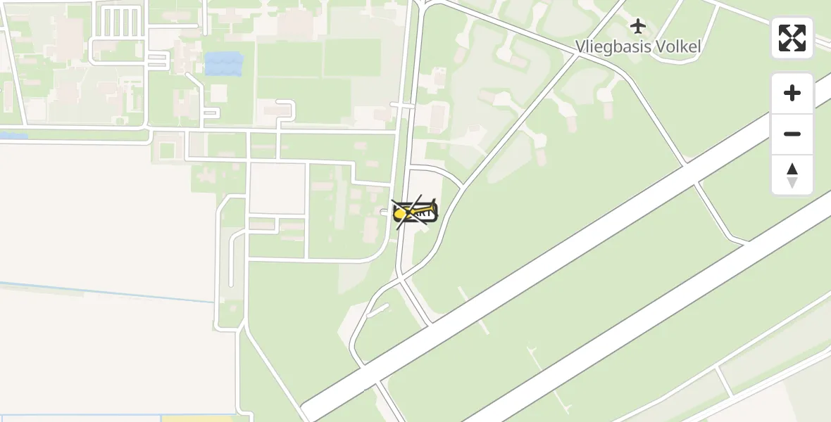 Routekaart van de vlucht: Lifeliner 3 naar Vliegbasis Volkel, Zeelandsedijk