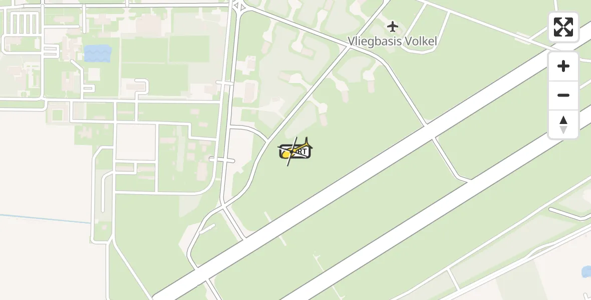 Routekaart van de vlucht: Lifeliner 3 naar Vliegbasis Volkel, Zeelandsedijk