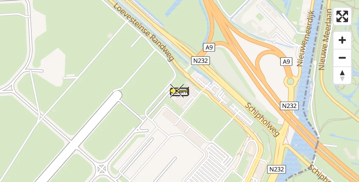 Vluchtroute Politiehelikopter van Schiphol naar Schiphol