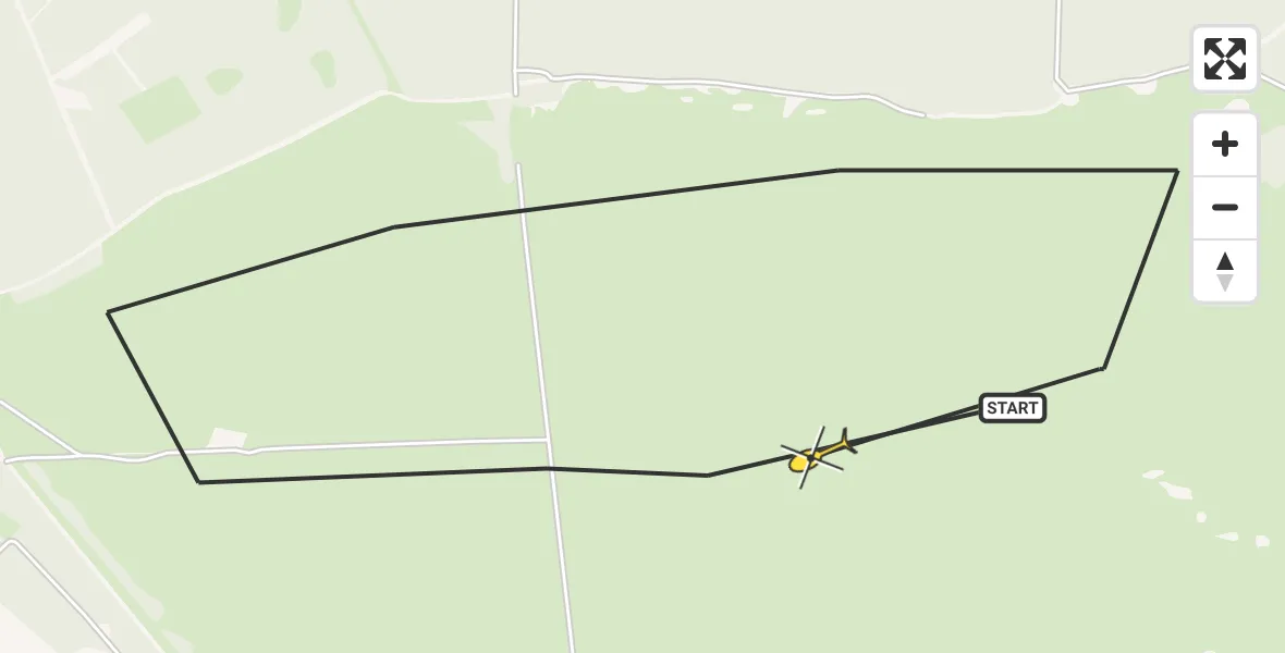 Routekaart van de vlucht: Politieheli naar Hoog Soeren, Pomphulweg