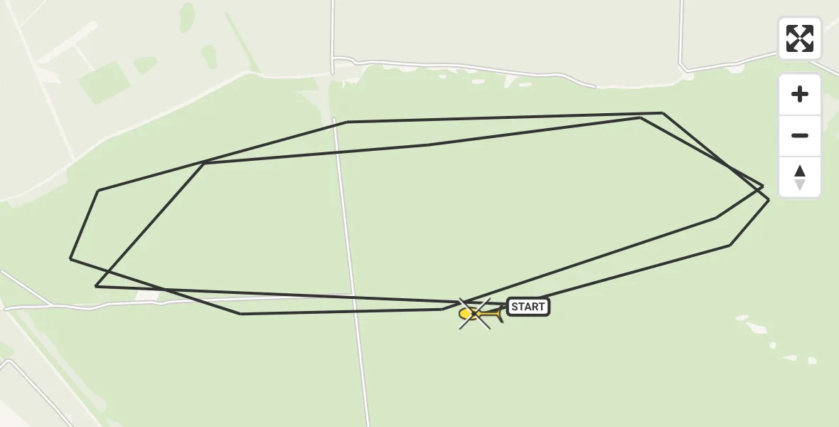 Routekaart van de vlucht: Politieheli naar Hoog Soeren, Pomphulweg