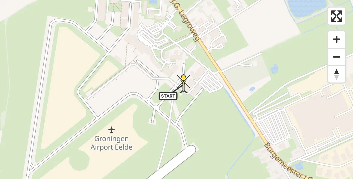 Routekaart van de vlucht: Lifeliner 4 naar Groningen Airport Eelde, Machlaan