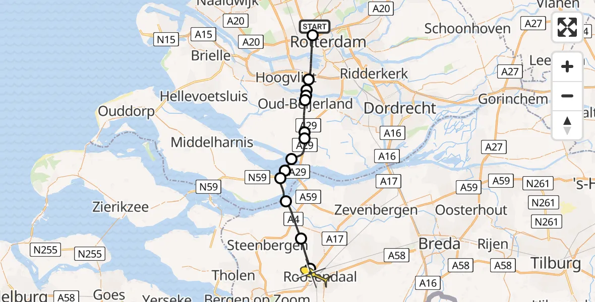 Routekaart van de vlucht: Lifeliner 2 naar Roosendaal, Tuinieren voor ouderen