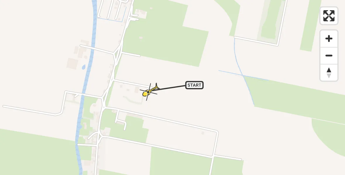 Routekaart van de vlucht: Politieheli naar Oud-Beijerland, Zinkweg