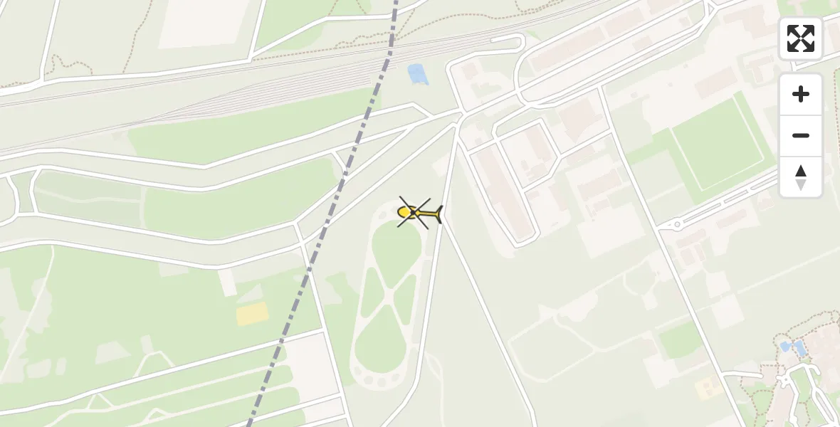 Routekaart van de vlucht: Politieheli naar Amersfoort