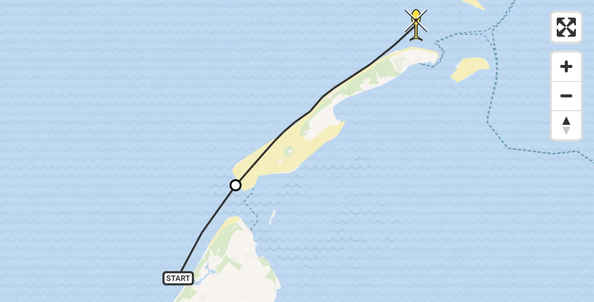 Routekaart van de vlucht: Politieheli naar Stortemelk