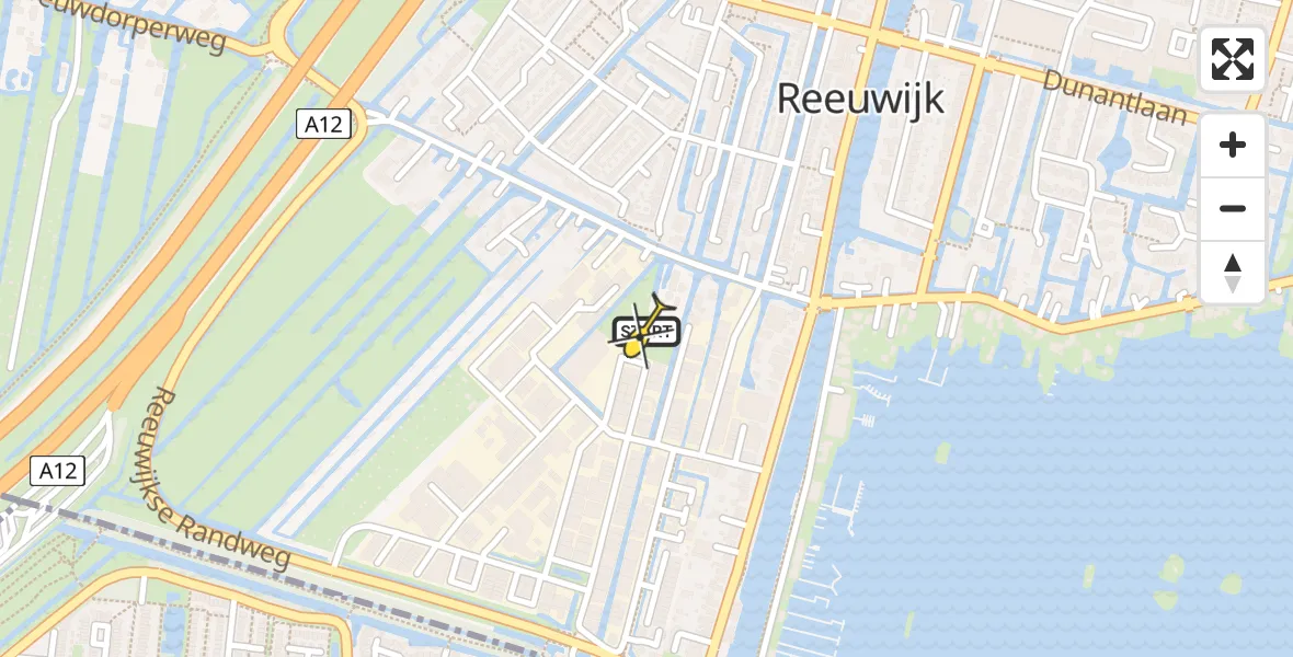 Routekaart van de vlucht: Lifeliner 2 naar Reeuwijk, Edisonstraat