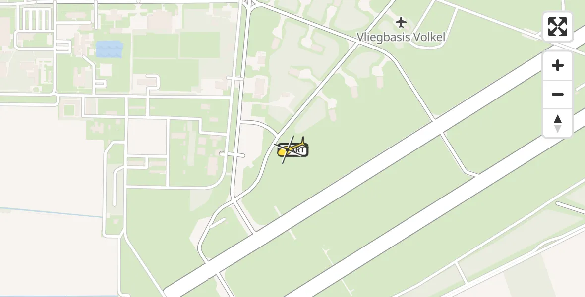 Routekaart van de vlucht: Lifeliner 3 naar Vliegbasis Volkel, Zeelandsedijk