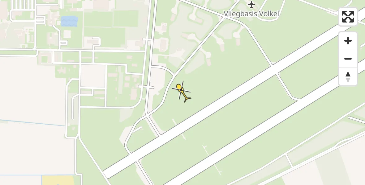 Routekaart van de vlucht: Lifeliner 3 naar Vliegbasis Volkel