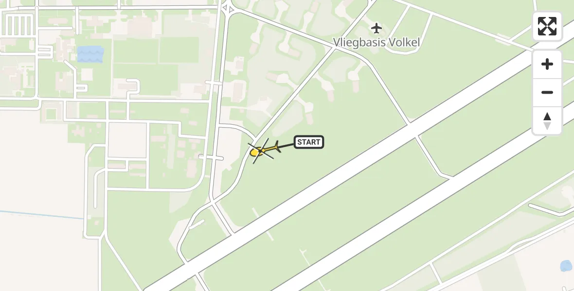 Routekaart van de vlucht: Lifeliner 3 naar Vliegbasis Volkel, Zeelandsedijk