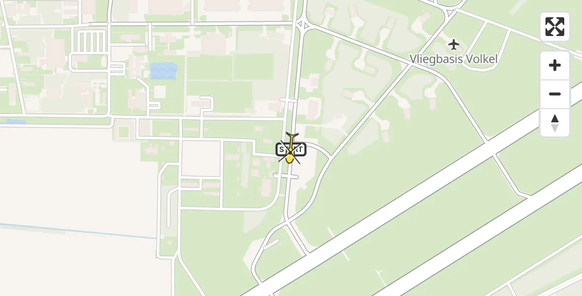 Routekaart van de vlucht: Lifeliner 3 naar Vliegbasis Volkel, Zeelandsedijk