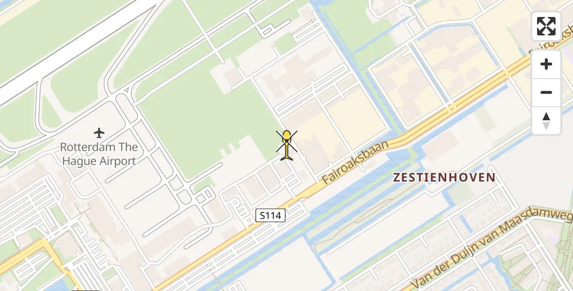 Routekaart van de vlucht: Lifeliner 2 naar Rotterdam The Hague Airport