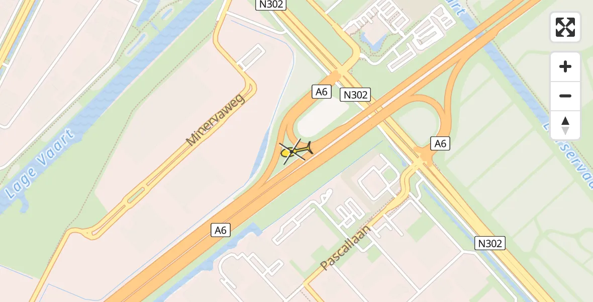 Routekaart van de vlucht: Lifeliner 1 naar Lelystad