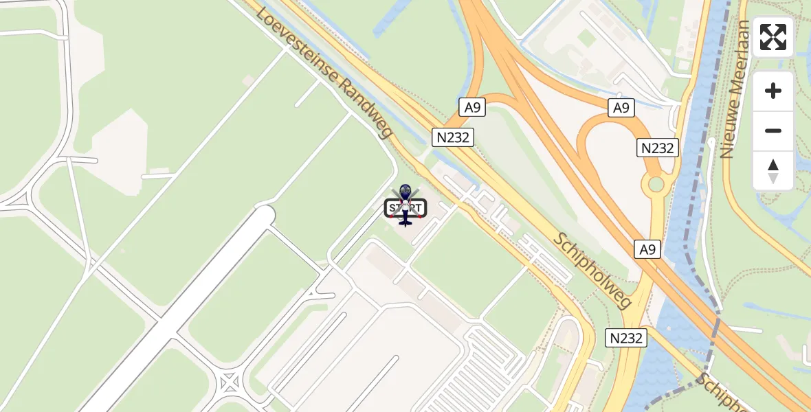 Vluchtroute Politiehelikopter Schiphol - Schiphol, 10 oktober 2025, 10:07