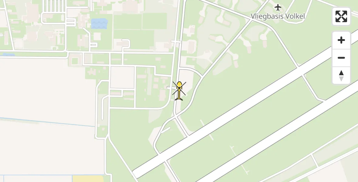 Routekaart van de vlucht: Lifeliner 3 naar Vliegbasis Volkel