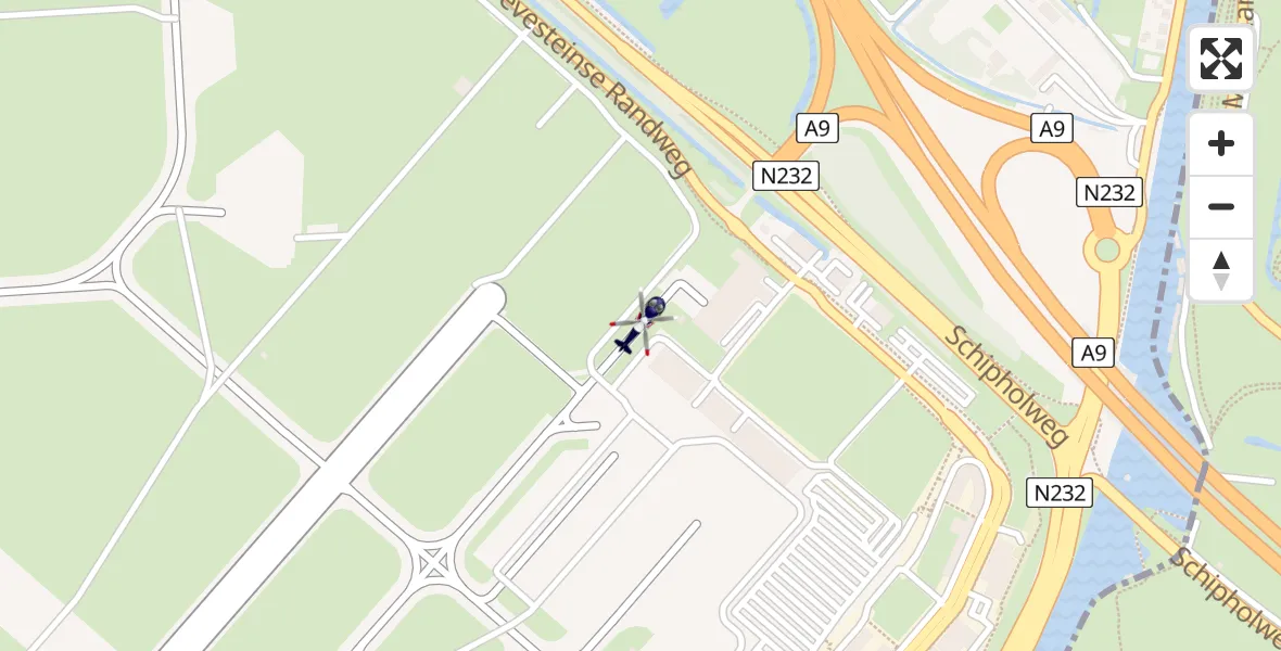 Vluchtroute Politiehelikopter Schiphol - Schiphol, 10 oktober 2025, 11:51