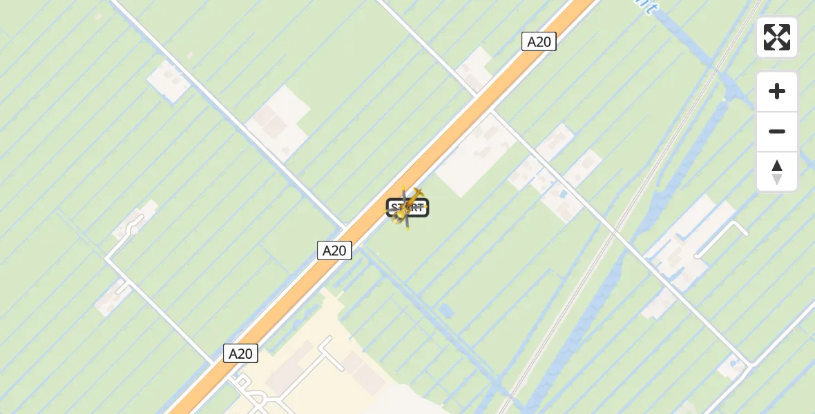 Vluchtroute Traumahelikopter Moordrecht - Moordrecht, 10 oktober 2025, 12:13