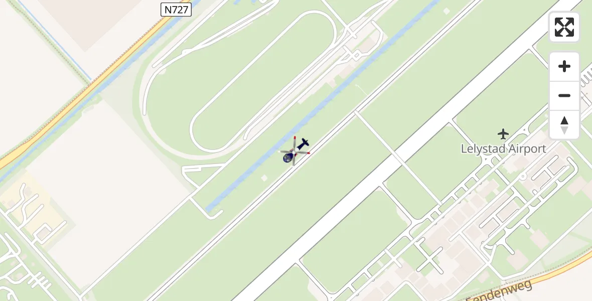 Vluchtroute Politiehelikopter Lelystad Airport - Lelystad Airport, 10 oktober 2025, 15:27