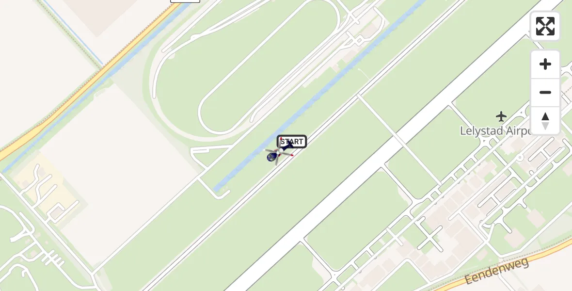 Vluchtroute Politiehelikopter Lelystad Airport - Lelystad Airport, 10 oktober 2025, 15:32