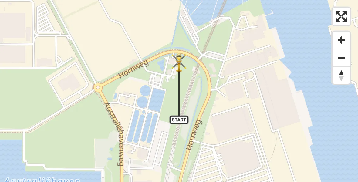 Vluchtroute Traumahelikopter Amsterdam Heliport - Amsterdam Heliport, 10 oktober 2025, 15:54