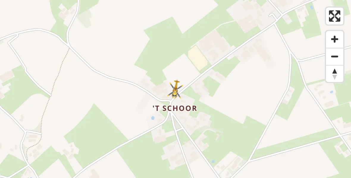Vluchtroute Traumahelikopter van Sint-Oedenrode naar Sint-Oedenrode
