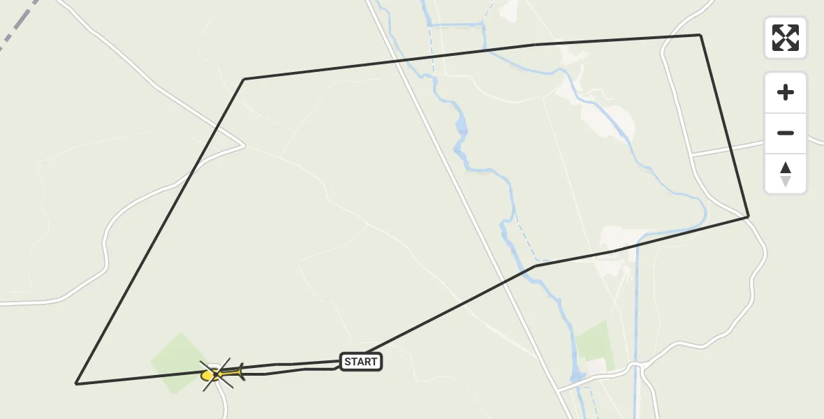 Routekaart van de vlucht: Politiehelikopter naar Ermelo, Cyriassischepad
