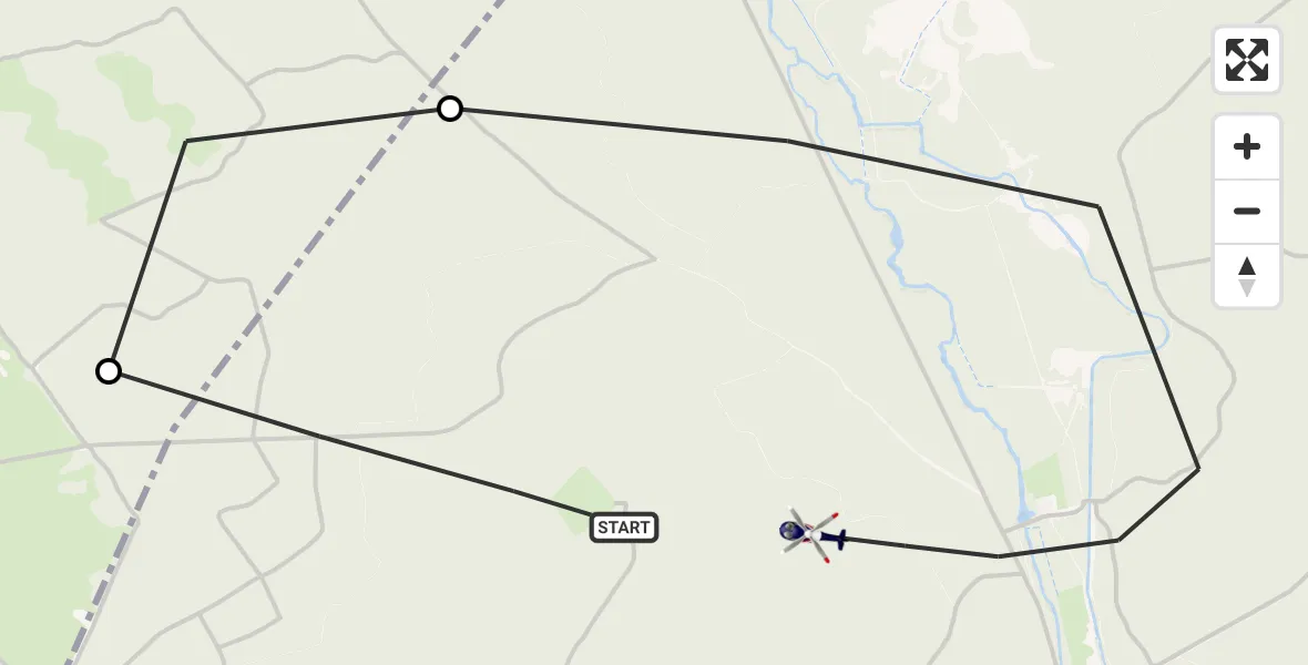 Vluchtroute Politiehelikopter van Ermelo naar Ermelo
