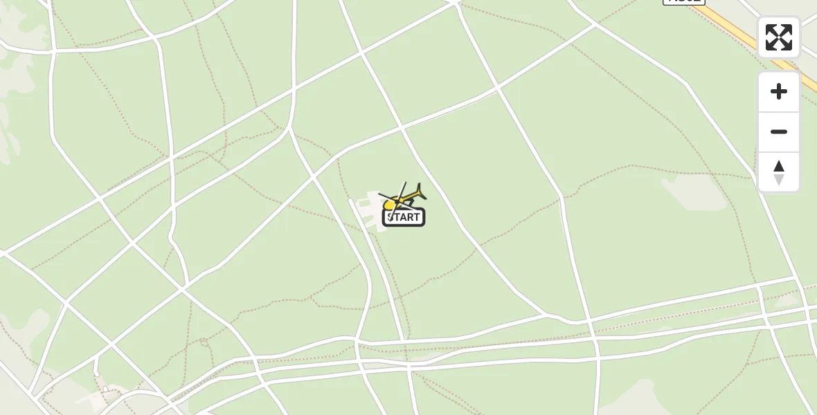 Routekaart van de vlucht: Politieheli naar Ermelo, Postweg