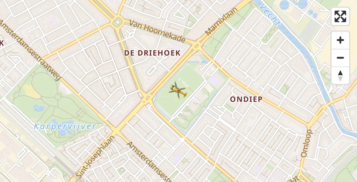 Vluchtroute Traumahelikopter Utrecht - Utrecht, 10 oktober 2025, 22:10