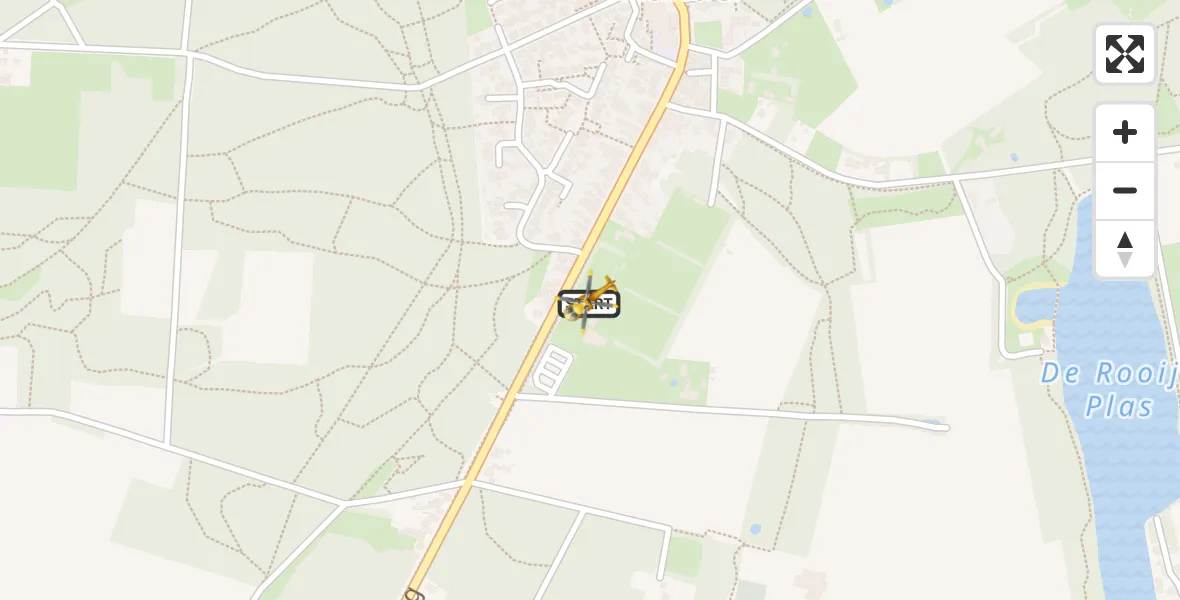 Vluchtroute Traumahelikopter van Handel naar Handel