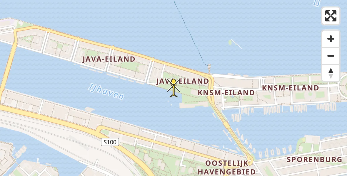 Routekaart van de vlucht: Lifeliner 1 naar Amsterdam