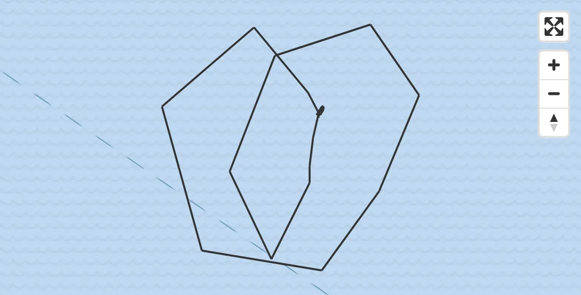 Routekaart van de vlucht: Kustwachthelikopter naar 