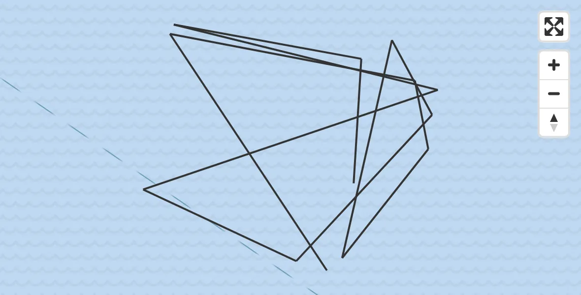 Routekaart van de vlucht: Kustwachthelikopter naar 