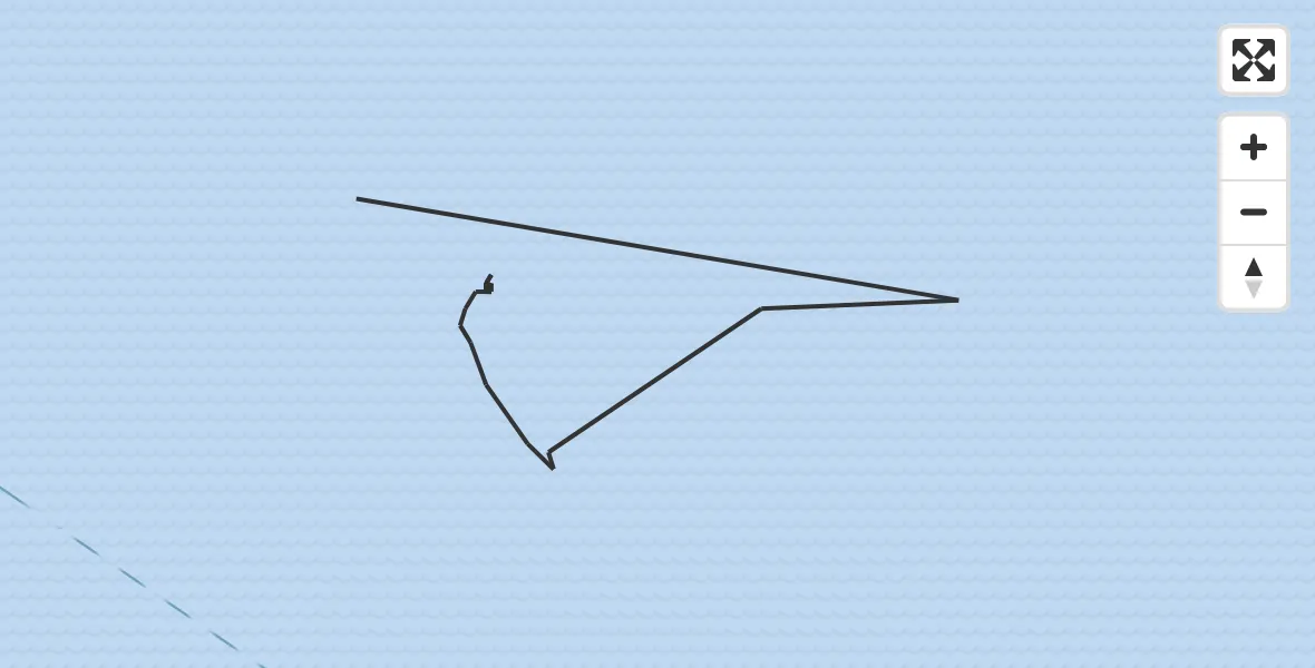 Routekaart van de vlucht: Kustwachthelikopter naar 